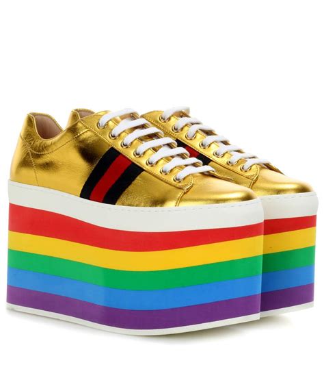 Gucci rainbow platform shoes